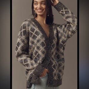 NWOT Maeve Anthropologie Sparkle Cardigan Sweater